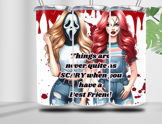 Scary Best Friend 20 oz Double Wall Stainless Steel Tumbler