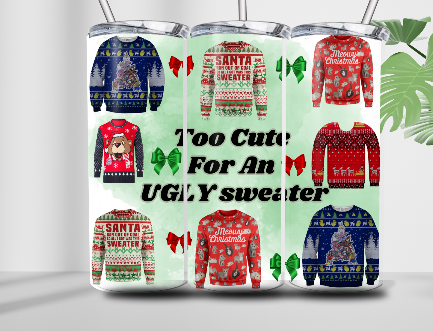 Ugly Sweater 20 oz Double Wall Stainless Steel Tumbler