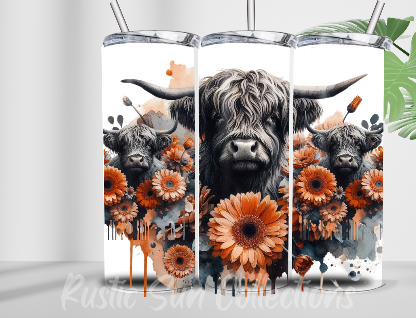 Highland Cow 20oz Double Wall Tumbler