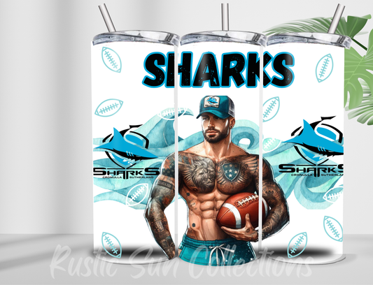 Sharks Male 20oz Double Wall Tumbler