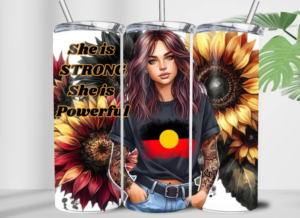 She is Strong 20oz Double Wall Tumbler