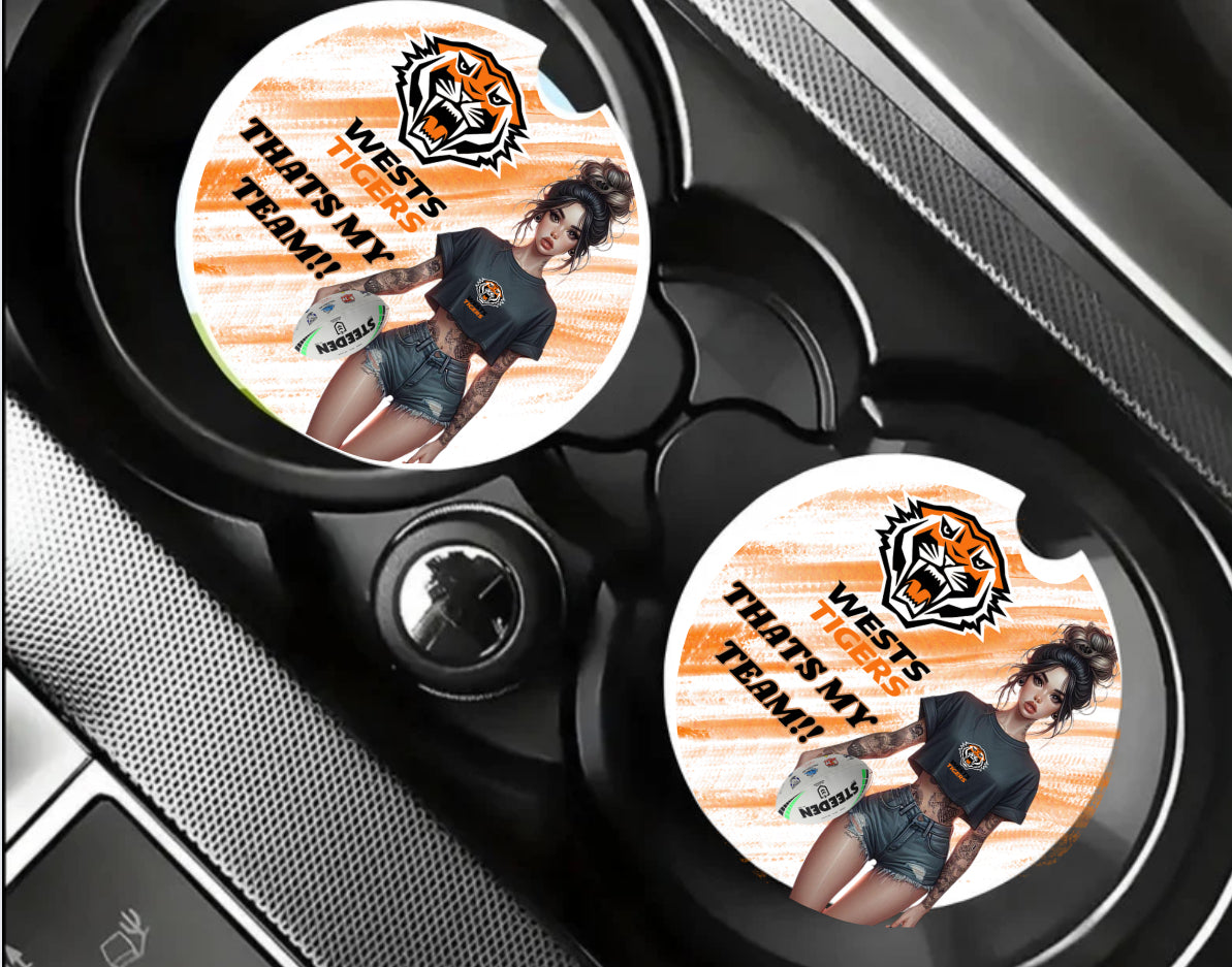 Tiger Car Coaster Set