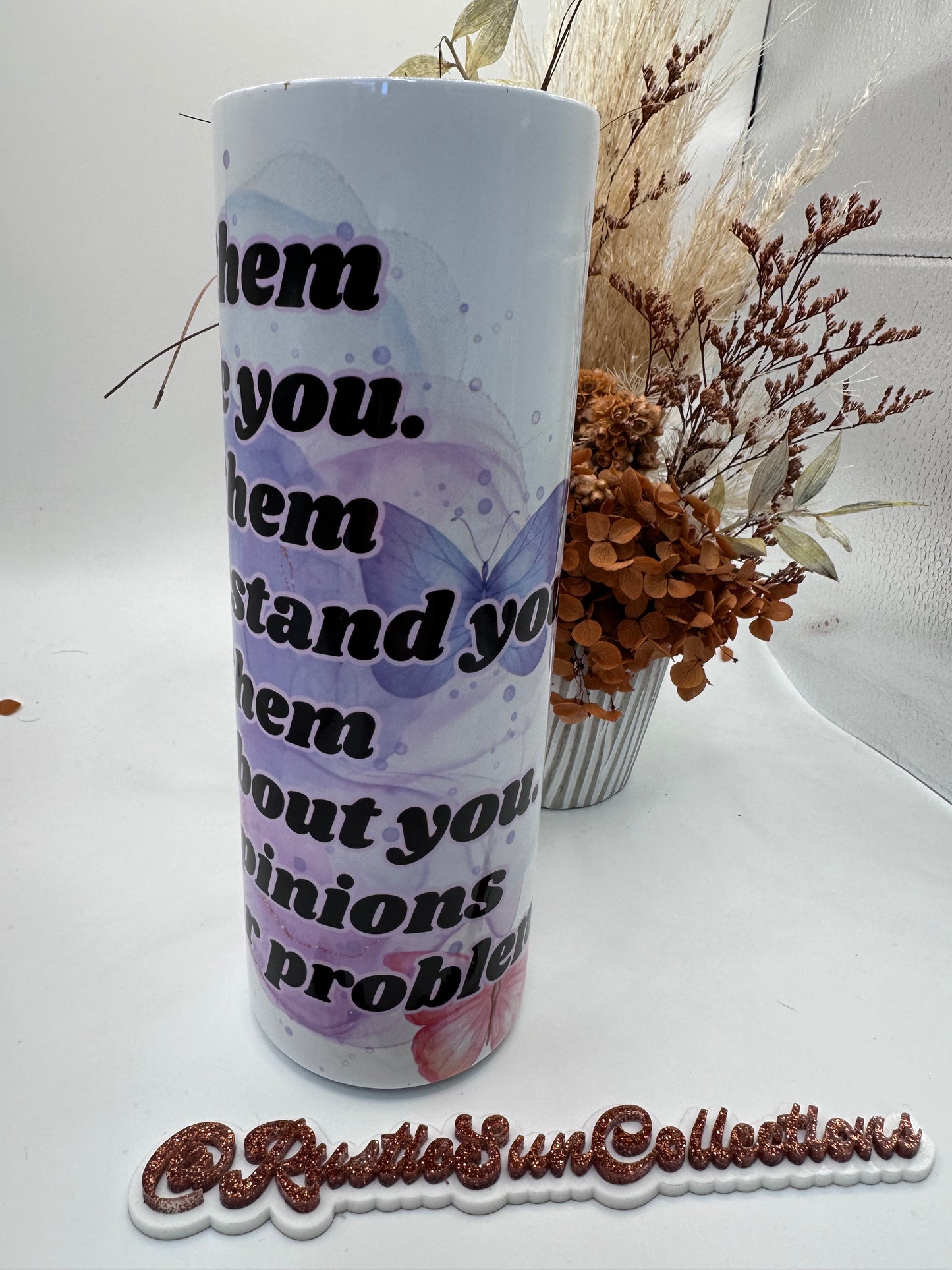 Let Them Butterfly 20oz Double Wall Tumbler