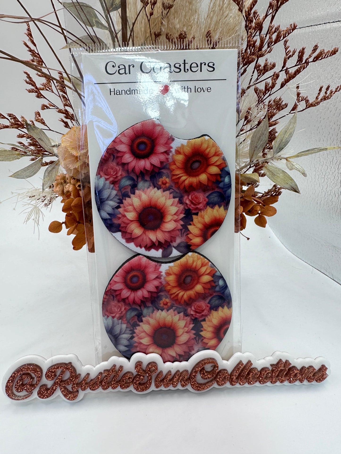 Car Coasters/ sunflowers