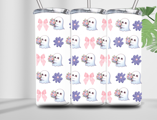 Ghost and Bows 20 oz Double Wall Tumbler