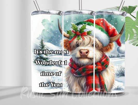 Highland Christmas  20oz Double Wall Tumbler