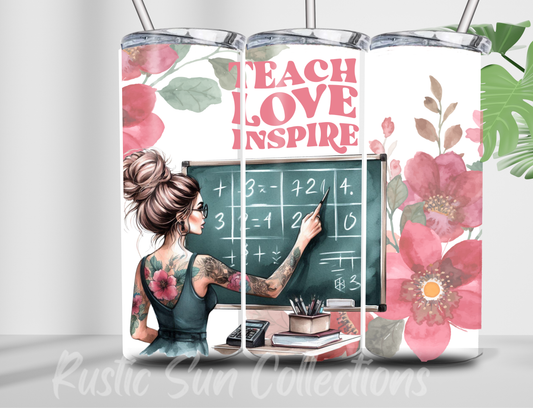 Teach Love Inspire 20oz Double Wall Tumbler