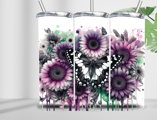 Butterfly 20 oz Double Wall Tumbler