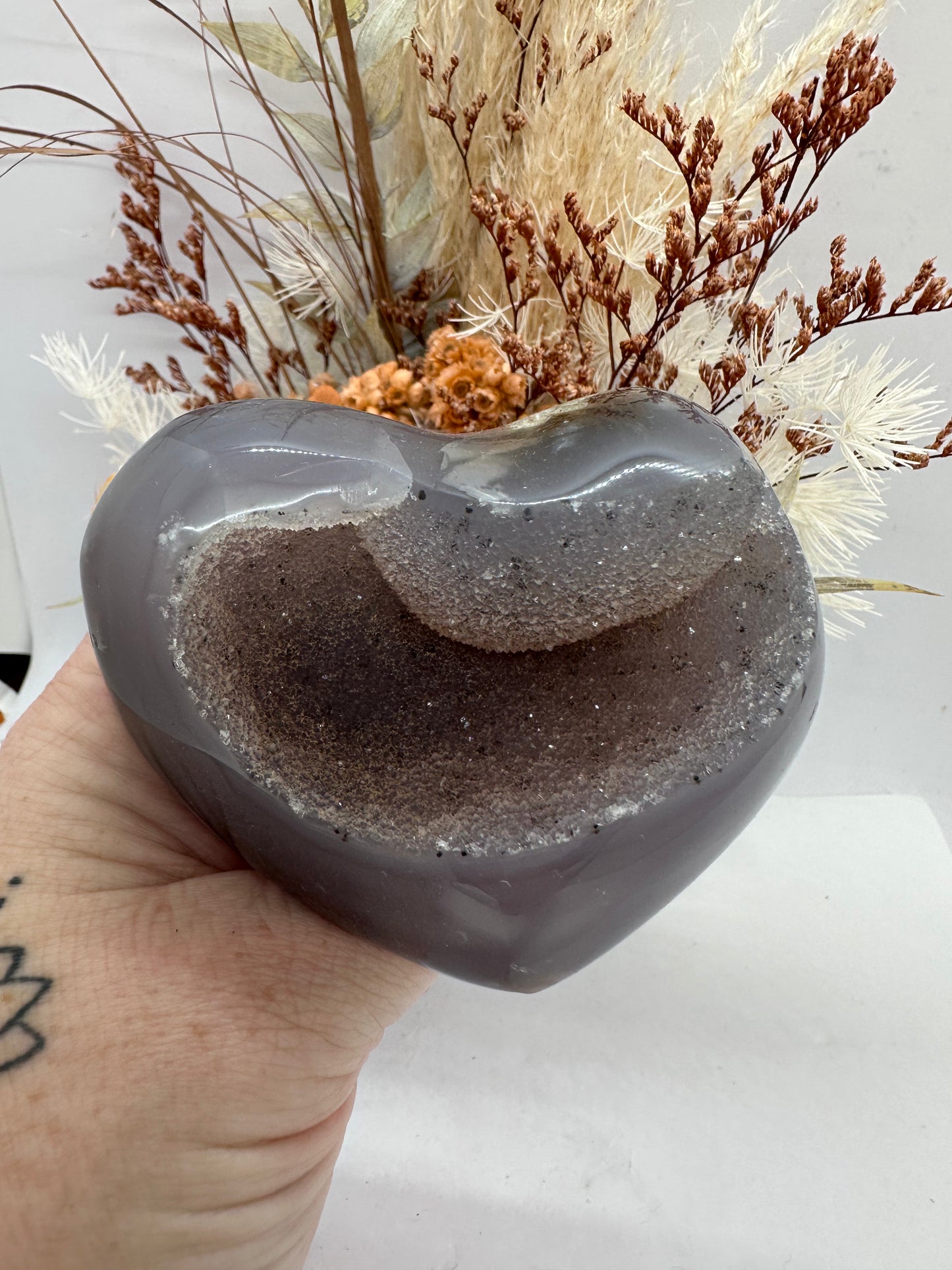 Brazilian Druze Agate Heart